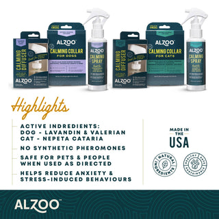 ALZOO Plant-Based Calming Collar for Cats, 30 Days