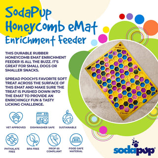 Honeycomb Design Emat Enrichment Licking Mat - Small