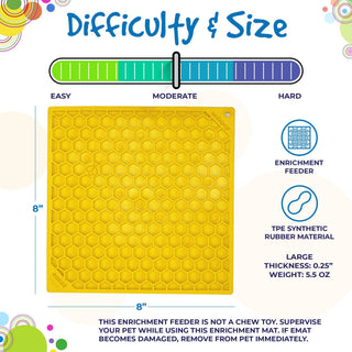 Honeycomb Design Emat Enrichment Licking Mat - Small