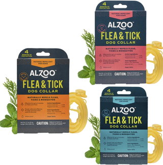 ALZOO Natural Plant-Based Flea & Tick Collar for Large Dog