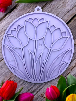 Tulip Design eMat Enrichment Lick Mat With Suction Cups: