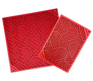 Heart Design Valentine Enrichment Lick Mat: Large