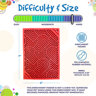 Heart Design Valentine Enrichment Lick Mat: Large
