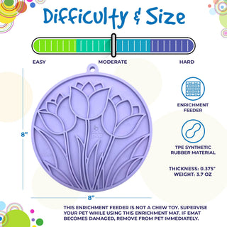 Tulip Design eMat Enrichment Lick Mat With Suction Cups: