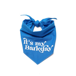 Barkday Blue Birthday Dog Bandana: L