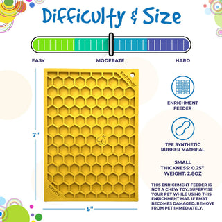Honeycomb Design Emat Enrichment Licking Mat - Small