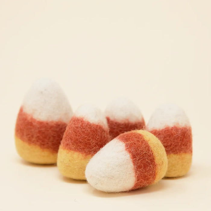 Candy Corn Wool Dog or Cat Toy