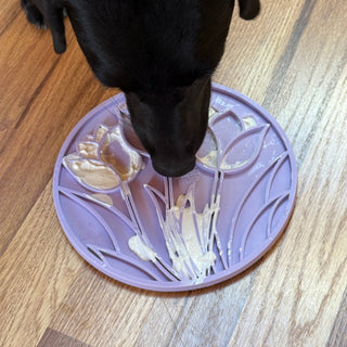 Tulip Design eMat Enrichment Lick Mat With Suction Cups: