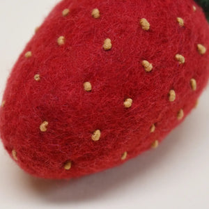 Wool Strawberry Dog Toy